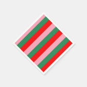 Zeitgenössische Weihnachtsstreifen Serviette (Ecke)