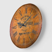 Zeitgenössische Weinfassenzeituhr Große Wanduhr (Winkel)