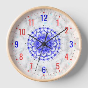 Zeitgenössische Weiße Marmor Dekoration Uhr