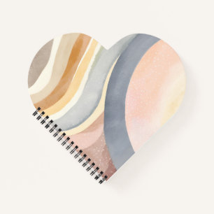 Zeitgenössische Wellen   Neutrale moderne Wasserfa Notizblock