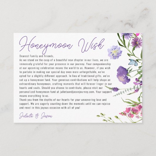 Zeitgenössische Wildblumen auf der Wiese, die gut Begleitkarte (Vorderseite)