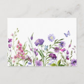 Zeitgenössische Wildblumen auf der Wiese, die gut Begleitkarte (Rückseite)