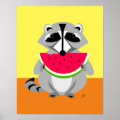 Zeitgenössische Wildnis Raccoon Kunst Poster (Vorne)