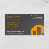 Zeitgenössische wirkliche Anwesen-Geschäfts-Karte Visitenkarte (Rückseite)