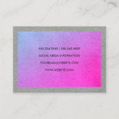 Zeitgenössische Zwei-Tonen-Textur Visitenkarte (Rückseite)