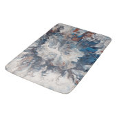 Zeitgenössischer Abstrakter Blauer Bronze Grau Cre Badematte (Schrägansicht)