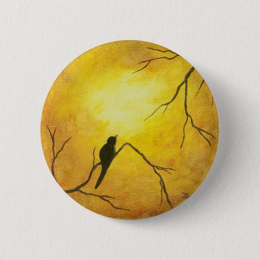 Zeitgenössischer abstrakter Malerei-Entwurf Button (Vorderseite)