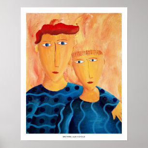 Zeitgenössischer Acrylgemälde-Kunstprint von Brüde Poster