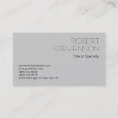 Zeitgenössischer Agent für Graureisen Visitenkarte (Rückseite)