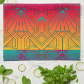 Zeitgenössischer Art Deco Geschirrtuch (Gefaltet)