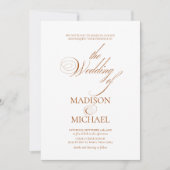 Zeitgenössischer Chic Boho Terracotta Foto Wedding Einladung (Vorderseite)