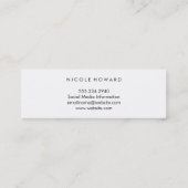 Zeitgenössischer Chic Mini Visitenkarte (Rückseite)