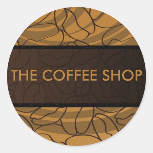 Zeitgenössischer Coffee Bean Sticker für Spaß und (Vorderseite)