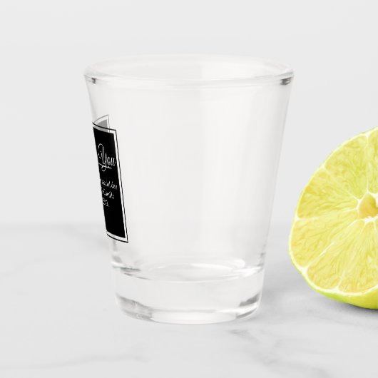 Zeitgenössischer Dank Gastgeschenk Hochzeit Schnapsglas (Rechts)