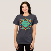 Zeitgenössischer Diwali Deepa Rangoli Tri-Blend Shirt (Vorderseite voll)