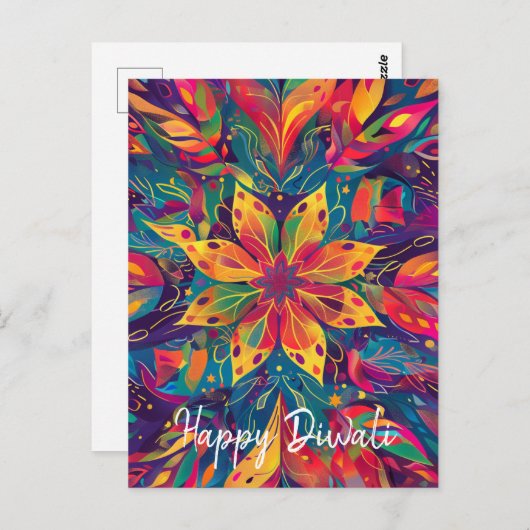 Zeitgenössischer Diwali Postkarte (Vorne/Hinten)