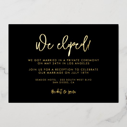 Zeitgenössischer Empfang für die Entwicklung von S Folieneinladung (Vorderseite)