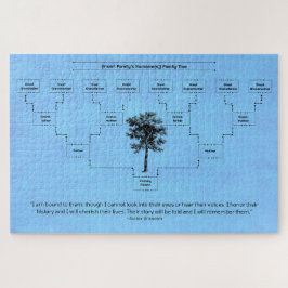 Zeitgenössischer Familienbaum: Blau Puzzle