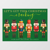Zeitgenössischer Fun Green Nutcracker Business Win Fensteraufkleber (Blatt)