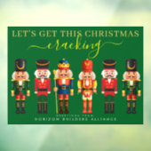 Zeitgenössischer Fun Green Nutcracker Business Win Fensteraufkleber (Blatt 3)