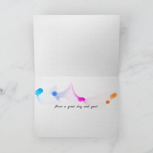 zeitgenössischer Geburtstag in Schwarz Karte (Innenseite)