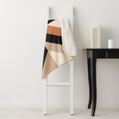 Zeitgenössischer geometrischer Farbblock braun Sherpadecke (Beispiel)