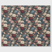 Zeitgenössischer geschichteter Blumenteppich Geschenkpapier (Flach)
