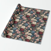 Zeitgenössischer geschichteter Blumenteppich Geschenkpapier (Ungerollt)