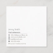 Zeitgenössischer Goldgräbernagel Quadratische Visitenkarte (Rückseite)