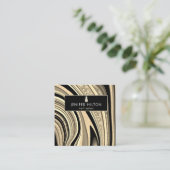 Zeitgenössischer Goldgräbernagel Quadratische Visitenkarte (Stehend Vorderseite)