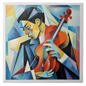 Zeitgenössischer Jazzmusiker Fliese (Vorderseite)