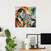 Zeitgenössischer Jazzmusiker Poster (Heimbüro)