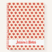 Zeitgenössischer Korallenflorname Notizblock (Vorderseite)