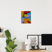 Zeitgenössischer Kunstdruck Orange Contemporary De Poster (Heimbüro)