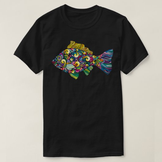 Zeitgenössischer Kunstfisch T-Shirt (Design vorne)