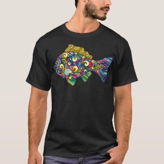 Zeitgenössischer Kunstfisch T-Shirt