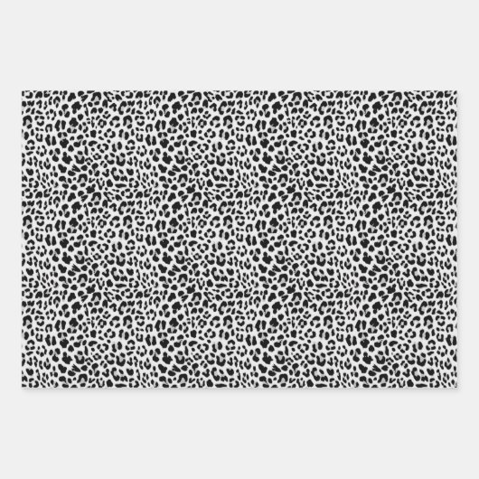 Zeitgenössischer Leopard und Zebra Geschenkpapier Set (Vorderseite 3)
