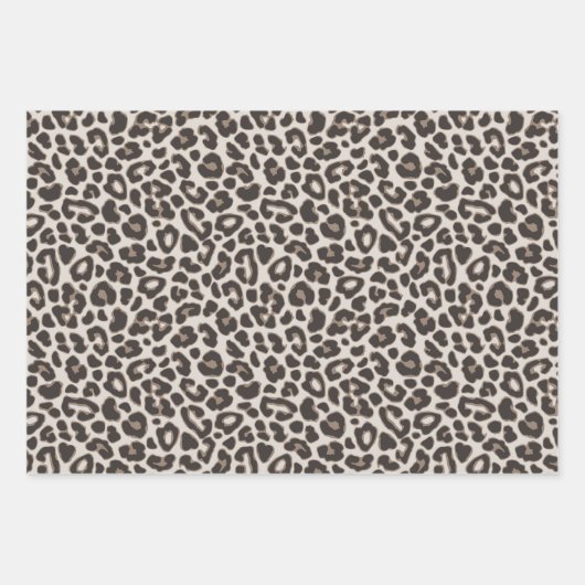 Zeitgenössischer Leopard und Zebra Geschenkpapier Set (Vorderseite 2)