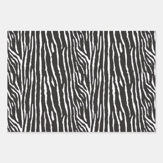 Zeitgenössischer Leopard und Zebra Geschenkpapier Set (Vorderseite)