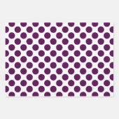 Zeitgenössischer Lila Polka Dot Geschenkpapier Set (Vorderseite 3)