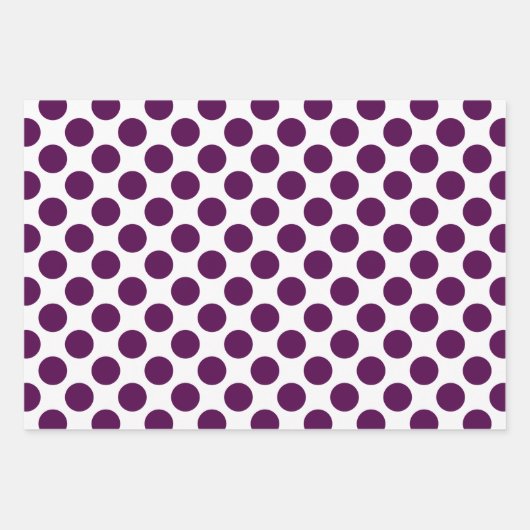 Zeitgenössischer Lila Polka Dot Geschenkpapier Set (Vorderseite 3)