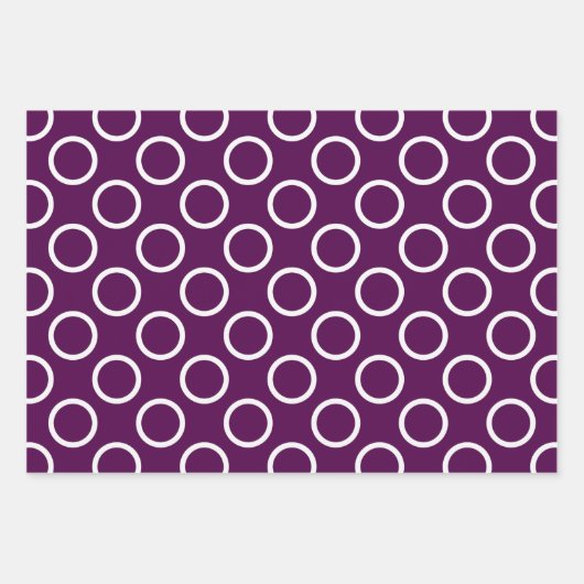 Zeitgenössischer Lila Polka Dot Geschenkpapier Set (Vorderseite 2)