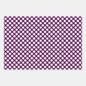 Zeitgenössischer Lila Polka Dot Geschenkpapier Set (Vorderseite)