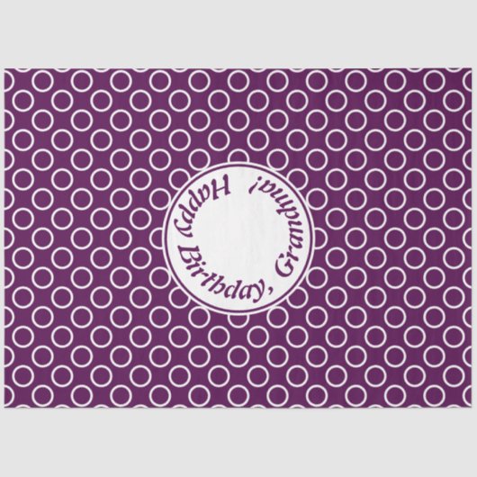 Zeitgenössischer Lila Polka Dot Seidenpapier (Vorderseite)