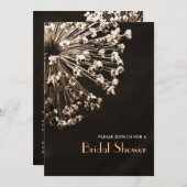 Zeitgenössischer Löwenzahn wünscht Brautparty Einladung (Vorne/Hinten)