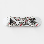 Zeitgenössischer Maori- Stammes- Entwurf mit roten Skateboard (Horizontal)