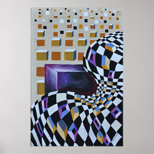 Zeitgenössischer Minimalismus Handgemalte Kunst Poster