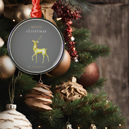 Zeitgenössischer Minimalistischer Weihnachtsgoldsc Ornament Aus Metall