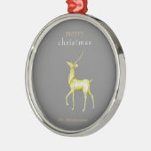 Zeitgenössischer Minimalistischer Weihnachtsgoldsc Ornament Aus Metall (Links)