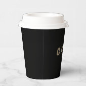 Zeitgenössischer Personalisierter Schwarzer Abschl Pappbecher (Rechts)